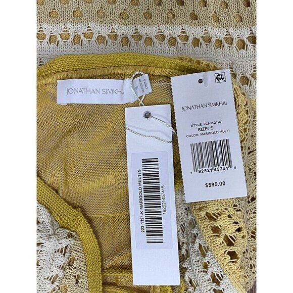 Jonathan Simkhai S Midi Dress Wrap Macrame Halter Crochet Designer Luxury Boho - Picture 6 of 12